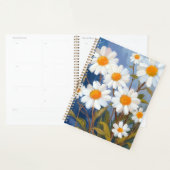 Witte madeliefjes waterverf bloemen geschilderd planner (Display)