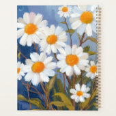 Witte madeliefjes waterverf bloemen geschilderd planner (Achterkant)