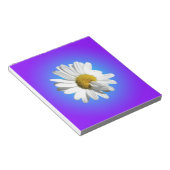 Witte Madeliefjesbloem Bloemig Paarsblauw Verloop Notitieblok (Schuin)