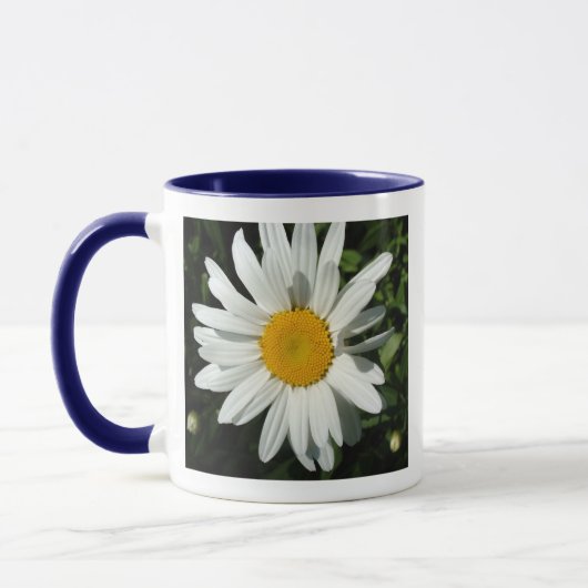 witte madeliefjesbloem mok (Links)