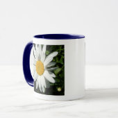 witte madeliefjesbloem mok (Voorkant links)