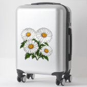 Witte Madeliefjescluster Sticker (Koffer)