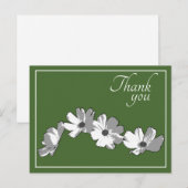 Witte Madeliefjesketting Groene Achtergrond Dank J Briefkaart (Voorkant / Achterkant)