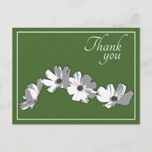 Witte Madeliefjesketting Groene Achtergrond Dank J Briefkaart