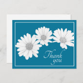 Witte Madeliefjesketting met blauwe achtergrond Da Briefkaart (Voorkant / Achterkant)