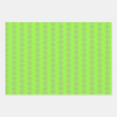 Witte madeliefketting op lime groene achtergrond inpakpapier vel (Voorkant 3)