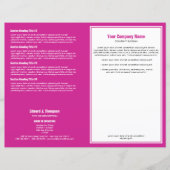 Witte Magenta Eenvoudige Rand Brochure (Voorkant)