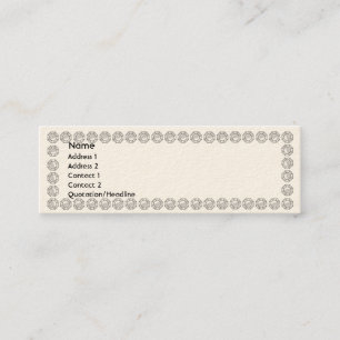 Witte Magere Diamanten - Mini Visitekaartje