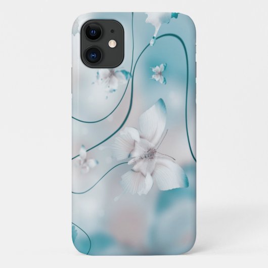 witte magische vlinder Hoesje-Mate Barely Daar Case-Mate iPhone Case (Achterkant)