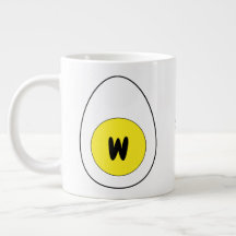 Witte magnetroneieren Mok (Fluffy Fried Egg Cooker