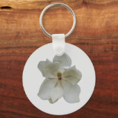 Witte Magnolia bloem aan een sleutelhanger (Voorkant)