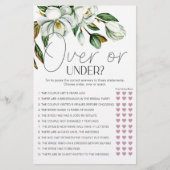 Witte Magnolia Bloem Bruids- spel Over of Onder Flyer (Voorkant)