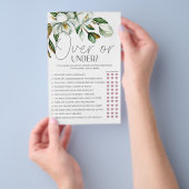 Witte Magnolia Bloem Bruids- spel Over of Onder Flyer (Hand)