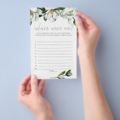 Witte Magnolia Bloem Bruids Spel Waar Waren We Flyer (Hand)