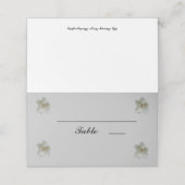 Witte Magnolia bloem gevouwen tafel Plaats Kaart Plaatskaartje (Buitenkant ongevouwen)