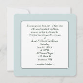 Witte Magnolia Bloem Huwelijksgelofte Vernieuwing Kaart (Achterkant)