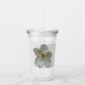 Witte Magnolia bloem op Acryl Tumbler Acryl Drinkbeker (Voorkant)