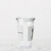 Witte Magnolia bloem op Acryl Tumbler Acryl Drinkbeker (Rechts)