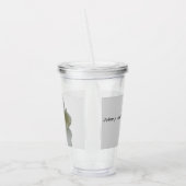 Witte Magnolia bloem op Acryl Tumbler Acryl Drinkbeker (Links)