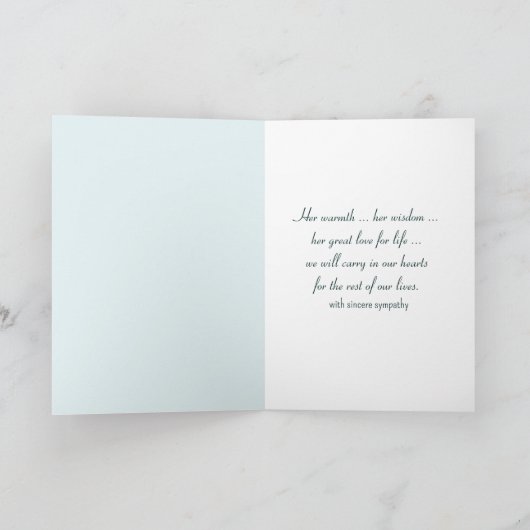 Witte Magnolia Bloem Sympathie Kaart (Binnen)