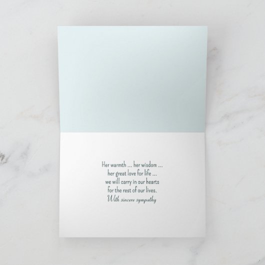 Witte Magnolia Bloem Sympathie Kaart (Binnen)