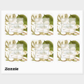 Witte Magnolia Bloemen All Purpose Business Vierkante Sticker (Vel)