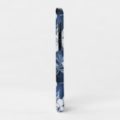 Witte Magnolia bloemen, blauwe achtergrond Case-Mate iPhone Case (Achterkant/links)