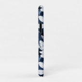 Witte Magnolia bloemen, blauwe achtergrond Case-Mate iPhone Case (Achterkant/rechts)