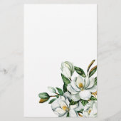 Witte Magnolia Bloemen Bruids Spel Over Under Flyer (Achterkant)