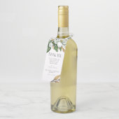 Witte Magnolia Bloemen bruiloft Dank u Flessenhanger (Schuin)