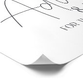 Witte Magnolia Bloemen Bruiloftkaart & Cadeaus Bor Poster (Hoek)