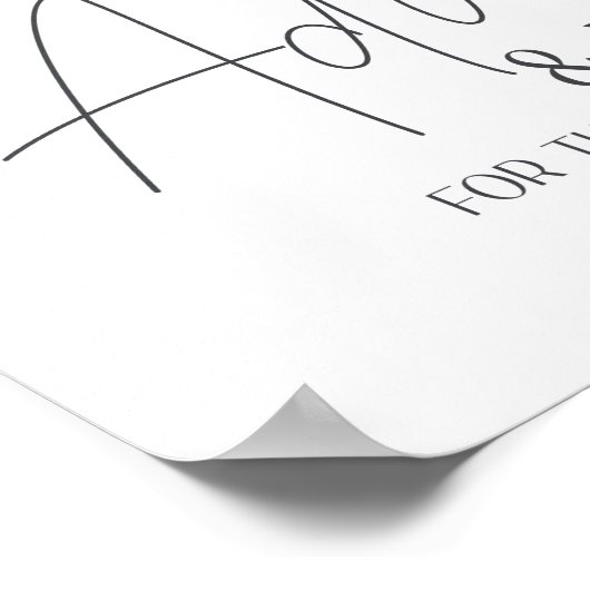 Witte Magnolia Bloemen Bruiloftkaart & Cadeaus Bor Poster (Hoek)