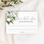 Witte Magnolia Bloemen Datum Nacht Idee Douche Spe Briefpapier