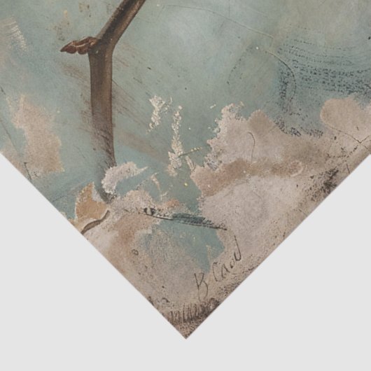 Witte Magnolia Bloemen  Decoupage Tissuepapier (Detail)