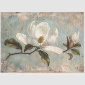 Witte Magnolia Bloemen  Decoupage Tissuepapier (Voorkant)