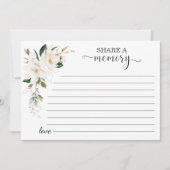 Witte Magnolia bloemen delen een geheugen aanwezig Aankondiging (Voorkant)