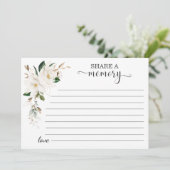 Witte Magnolia bloemen delen een geheugen aanwezig Aankondiging (Staand voorkant)