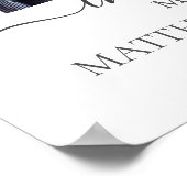 Witte Magnolia Bloemen Heren Foto Rouherdenking  Poster (Hoek)