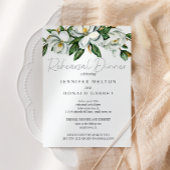 Witte Magnolia Bloemen Huwelijk Repetitie Diner Kaart