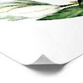 Witte Magnolia Bloemen Huwelijksliefde is een zoet Poster (Hoek)