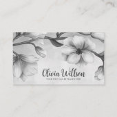 Witte Magnolia bloemen illustratie Visitekaartje (Voorkant)