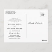 Witte Magnolia Bloemen Marine Blauw Wijzig de datu Briefkaart (Achterkant)