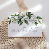Witte Magnolia Bloemen Rustiek Save the Date