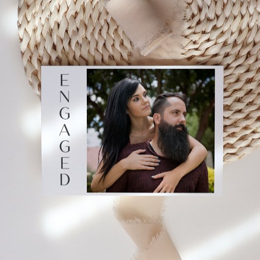 Witte Magnolia Bloemen Rustiek Verloving Aankondiging