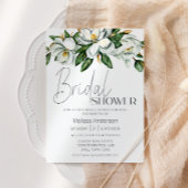 Witte Magnolia Bloemen Rustiek Vrijgezellenfeest Kaart