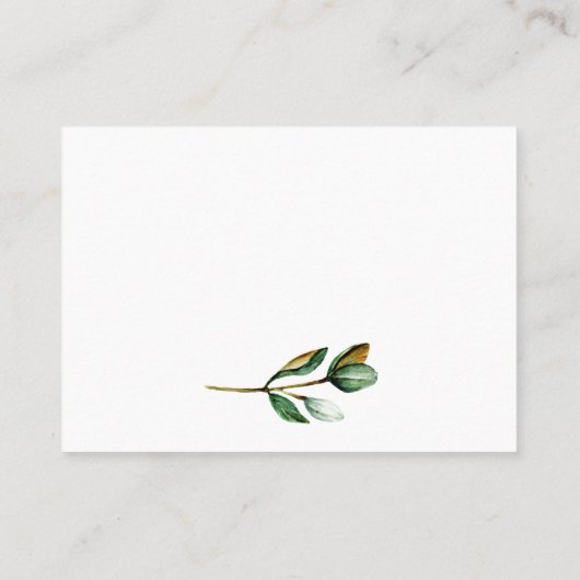 Witte Magnolia Bloemen Rustieke Trouwplaats Kaart Plaatskaartje (Achterkant)