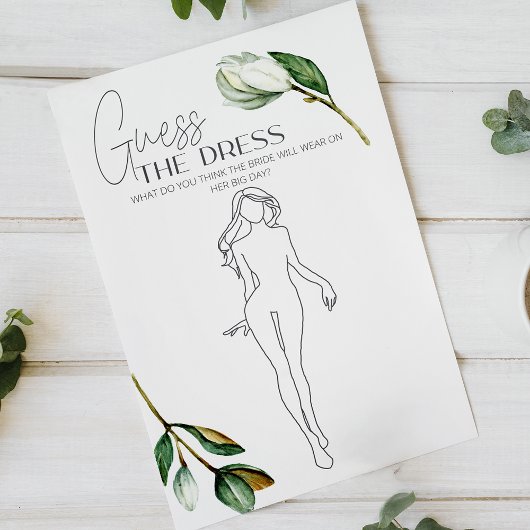 Witte Magnolia Bloemige Bruidsjurk Raadspel Flyer