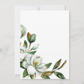 Witte Magnolia Bloemige Rustieke Afbeelding Save The Date (Achterkant)