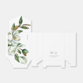 Witte Magnolia Bloemige Trouwcadeaudoos Bedankdoosjes (Uitgevouwen)