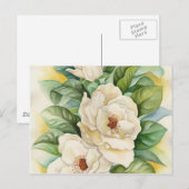 Witte Magnolia Bloesem Bloemen Kunst Briefkaart (Voorkant / Achterkant)